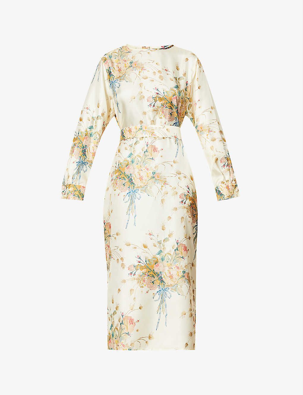 Max Mara Mirko floral-print silk-twill midi dress