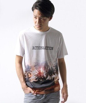 JACKROSE サンセットフォトロゴTシャツ