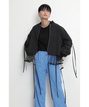 OKIRAKU メッシュレイヤードジップブルゾン