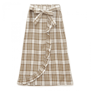 flower mood check skirt