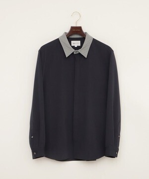 EMMA CLOTHES L/Sオーバーサイズクレリックシャツ 比翼仕立て