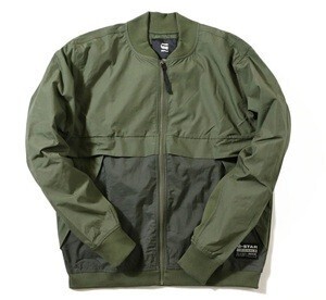 G-STAR RAW MIXED WOVEN BASEBALL ZIP THROUGH SWEATER