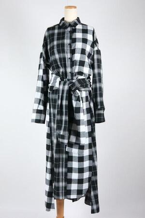 AULA AILA 3WAY CHECK SHIRT DRESS