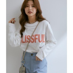 vis-`a-vis ビックサイズプリントロゴロングTシャツ