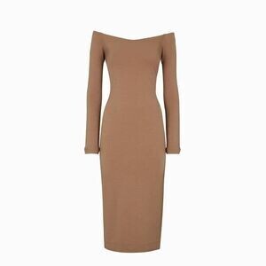 FENDI Brown jersey dress