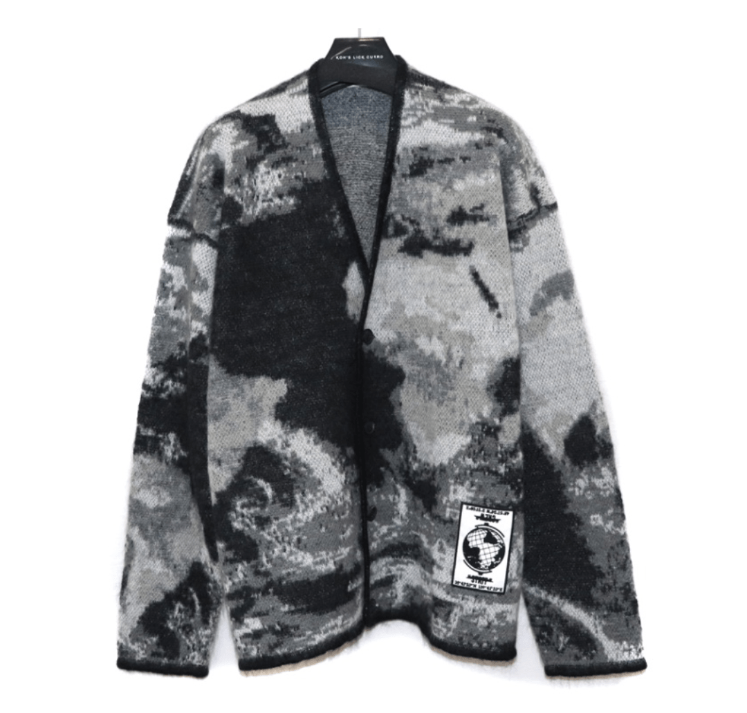beautiful people bp mohair earth jacquard cardigan