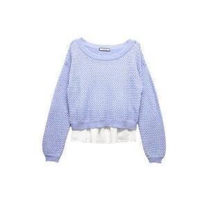 LADYMADE バスケット編みクロップドレイヤードニット