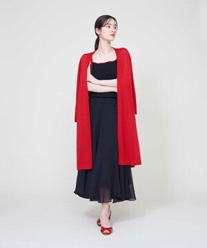 Sybilla バイカラーロングカーディガン