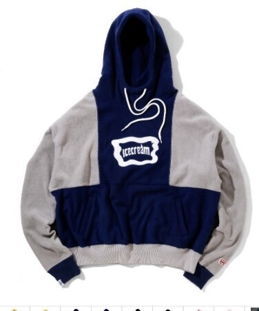ICECREAM SWITCHING FLEECE HOODIE