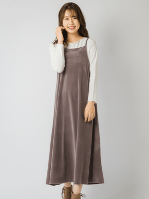 Rewde リラックスコーデュロイキャミワンピース(0R05-R11200)