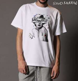 STUD MUFFIN WHOAREYOU シークイン 半袖 Tシャツ