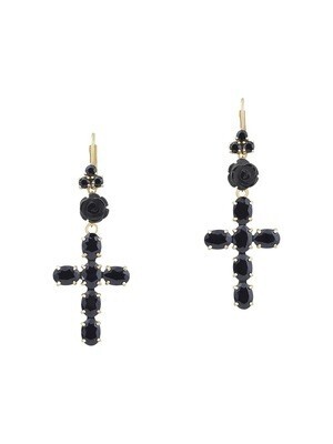 Dolce & Gabbana Devotion サファイア ジェード ピアス 18Kイエローゴールド