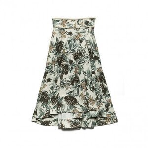 Hdxuly Vintage Flower Print Skirt