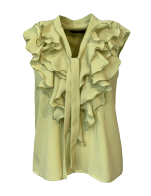 barakabaracca Waffle frilled blouse