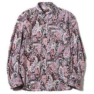 CALEE L/S POLYCHROMATIC PAISLY PATTERN SHIRT