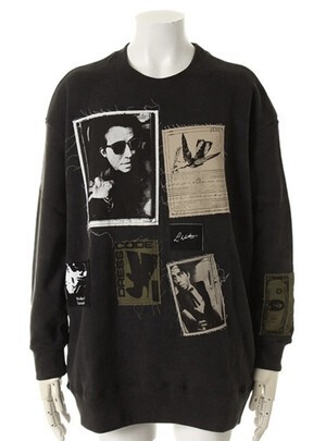 DIET BUTCHER SLIM SKIN Pigment dyed patch work sweat