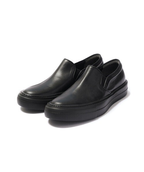 ATTACHMENT COW LEATHER SLIP-ON SNEAKERS