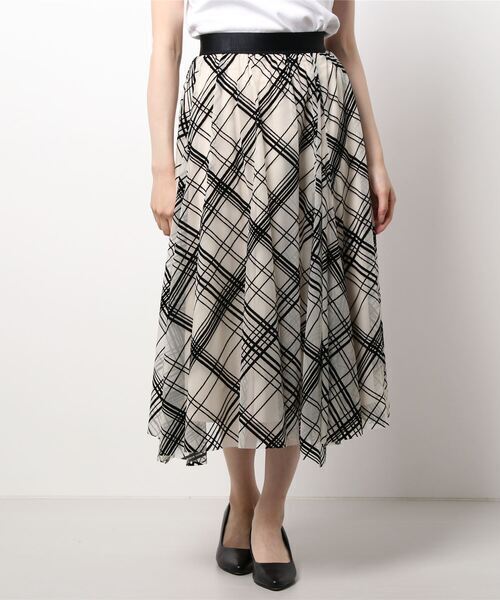 CELFORD フロッキーチェックスカート