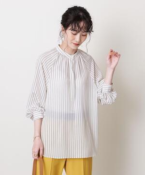 UNITED ARROWS UBC P バンドカラー シャツブラウス