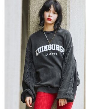jouetie ニットドッキングカレッジプルオーバー