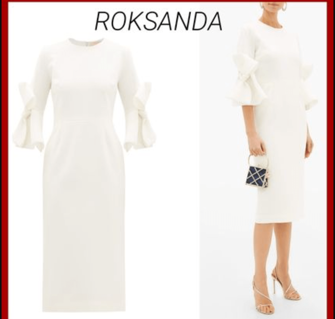 ROKSANDA ラヴィーテ リボンスリーブ クレープドレス
