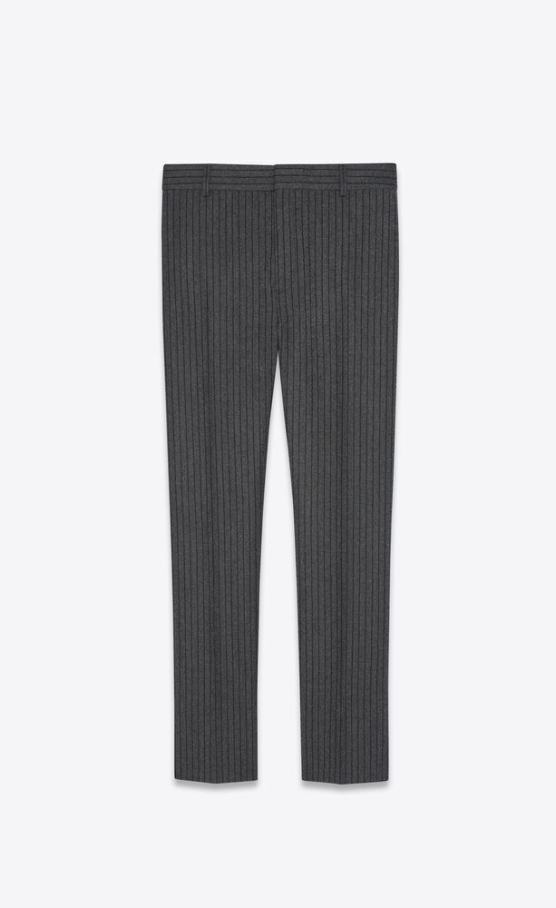 SAINT LAURENT ストレートレッグパンツ（ストライプウール）