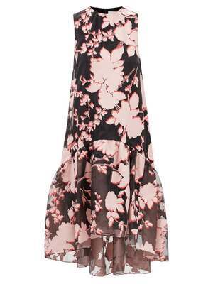 ERDEM ウィンスロー フローラルデヴォレ オーガンザドレス
