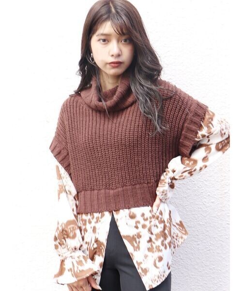 MURUA ショートベストドッキングシャツ