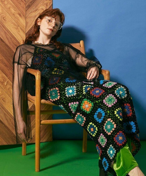 MAISON SPECIAL クロシェニットキャミワンピース