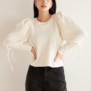 Sea Room Lynn レースアップTHERMALトップス