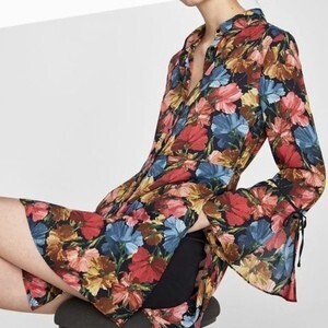 ZARA FLORAL PRINT JUMPSUIT DRESS