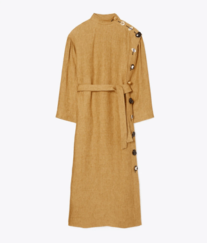 Tory Burch マルチボタン リネン ドレス