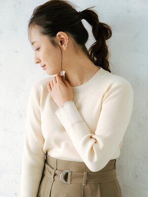 COHINA アンサンブル対応ラメデザインニット