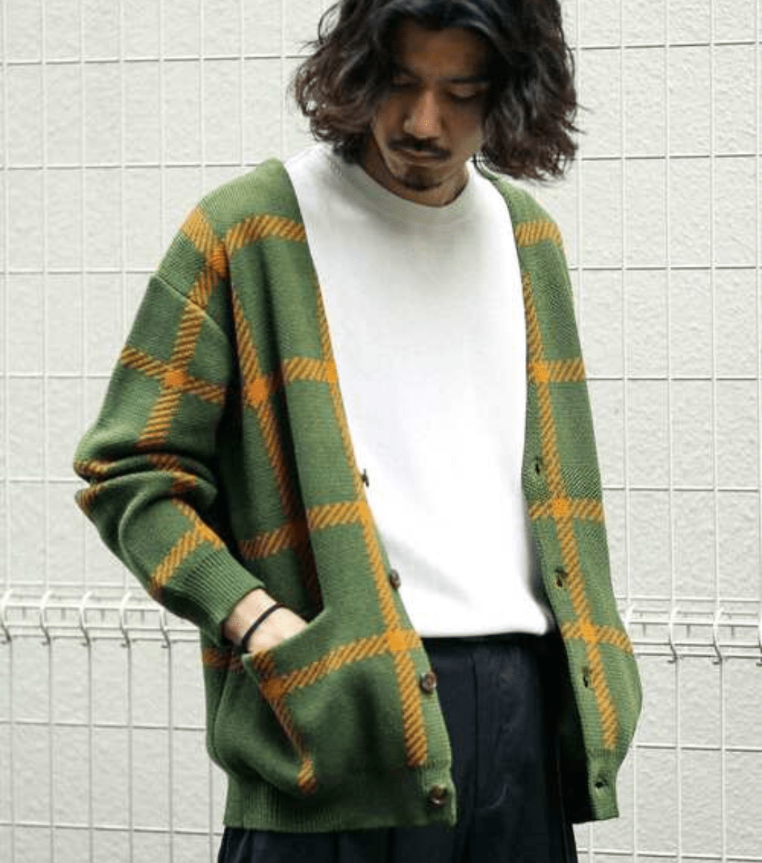 URBAN RESEARCH Sonny Label チェックジャガードカーディガン