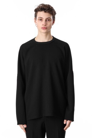ATTACHMENT PE/RY DOUBLE CLOTH CREWNECK PULLOVER L/S