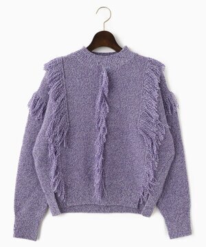 Brahmin カシミヤ混フリンジニット