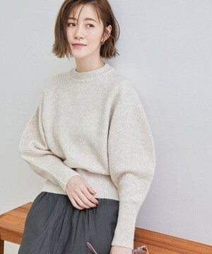 ROPE' PICNIC アルパカ混マトンスリーブニットプルオーバー