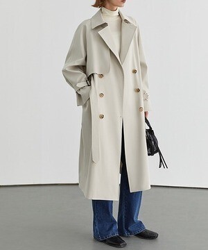 Fano Studios Belted wide trench coat cb-3