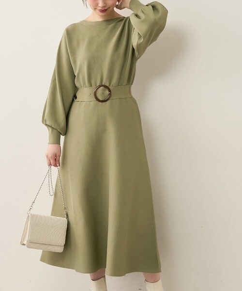 natural couture フワ軽2WAY Aラインワンピース