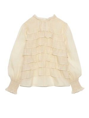 Lily Brown シアーフリルトップス
