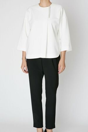 YOKO CHAN H-line Pearl Blouse