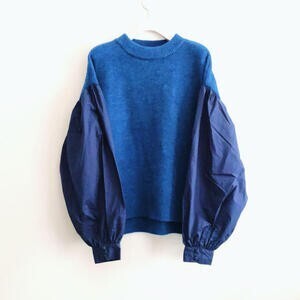 EACH VOLUME SLEEVE COMBI KNIT