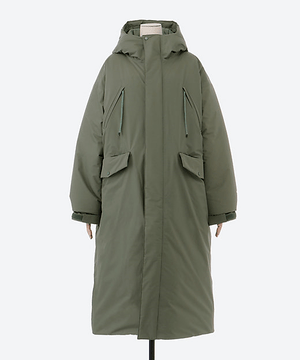 HYKE PERTEX® HOODED PADDED MILITARY COAT