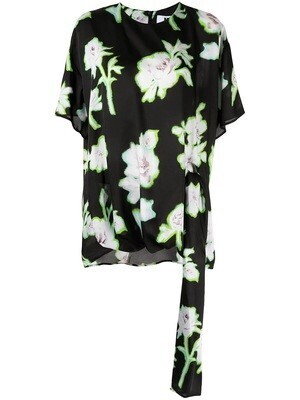 MSGM フローラル ブラウス