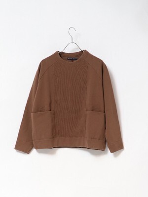 TIGRE BROCANTE BD裏毛パッチワーク長袖スウェット