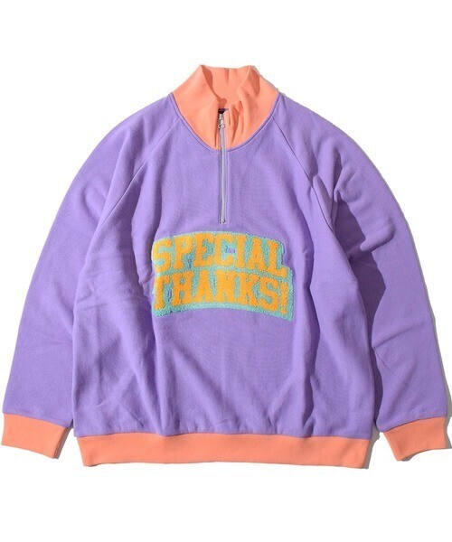 ALDIES Special Thanks Half Zip Sweat