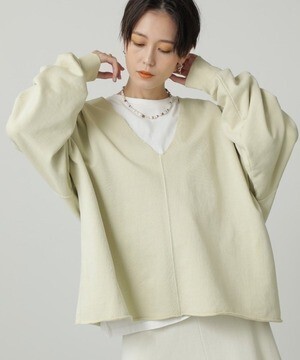 CREOLME Vネックオーバースウェット