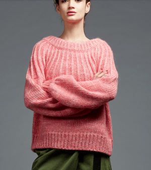 DOUBLE STANDARD CLOTHING DSC. バックリボンメランジニット