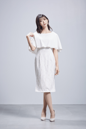 Breath.M（ブレスミー） ケープ付き エシカル 総レース ワンピース ＜2サイズ/2色展開＞
