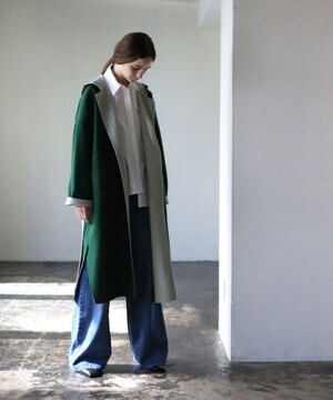 DRESSLAVE rever hooded long coat